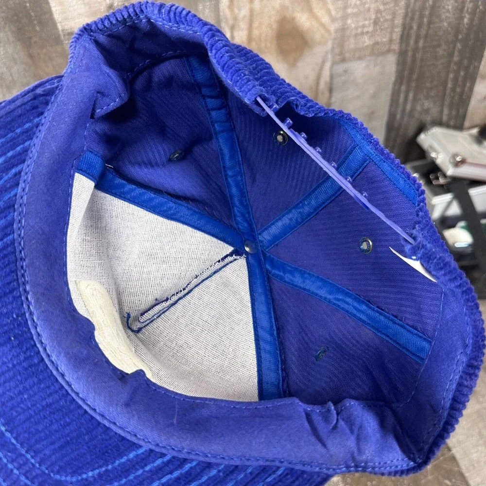 VINTAGE VILLAGE SAFE‎ WATER Corduroy Hat Blue Snapback - Alaska